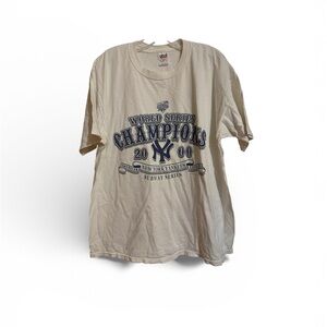 Vintage Anvil Yankees baseball World Series Champions white T-Shirt men’s xl